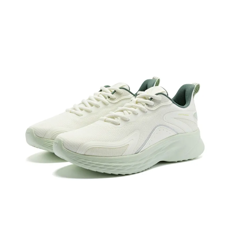 QIAODAN Shock Absorbers Slip Resistant, Abrasion Resistant, Lightweight Low Top Running Shoes Men's Ivory Celadon-2