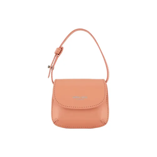 GIORGIO ARMANI Leather Hanging Ornament Bag Merch Extra Mini Women's Apricot Pink