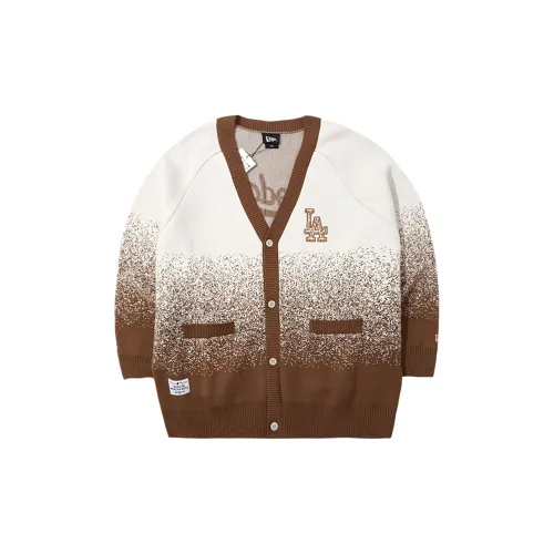 New Era x MLB FW23 Knitted Fabric Cardigan Unisex Brown