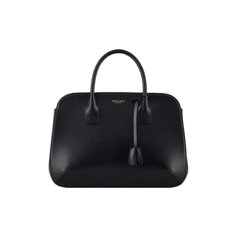 GIORGIO ARMANI Bobbaine Leather Handbag Regular Women's Black-0