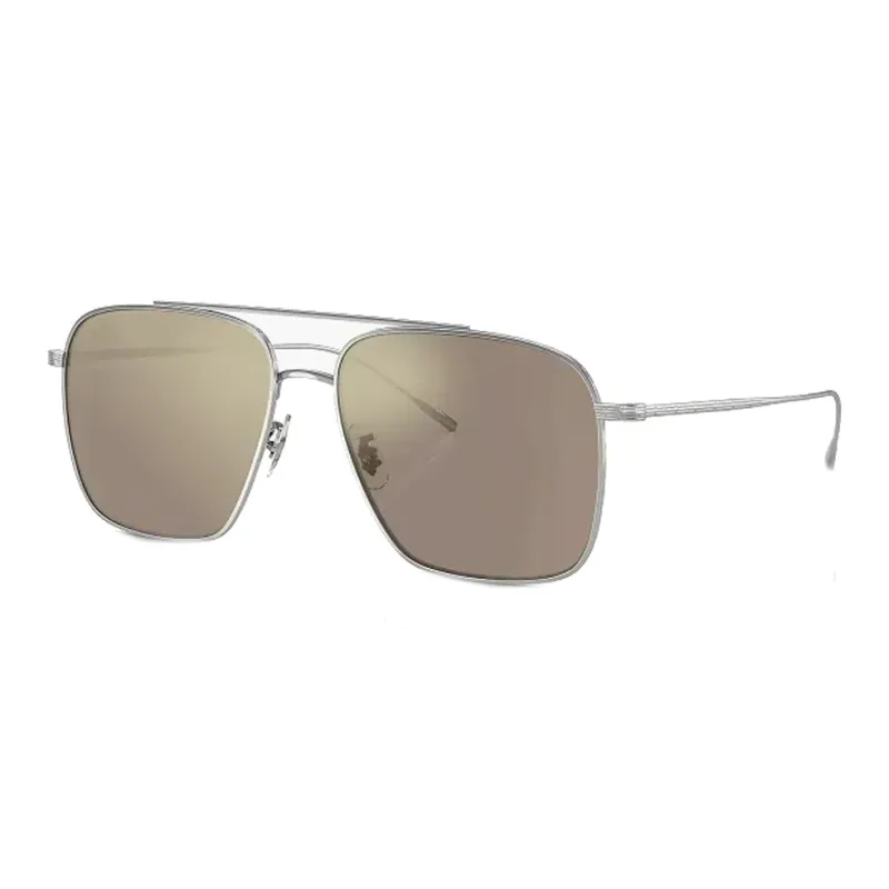 Oliver Peoples Alloy Aviator Sunglasses Unisex Silver-0