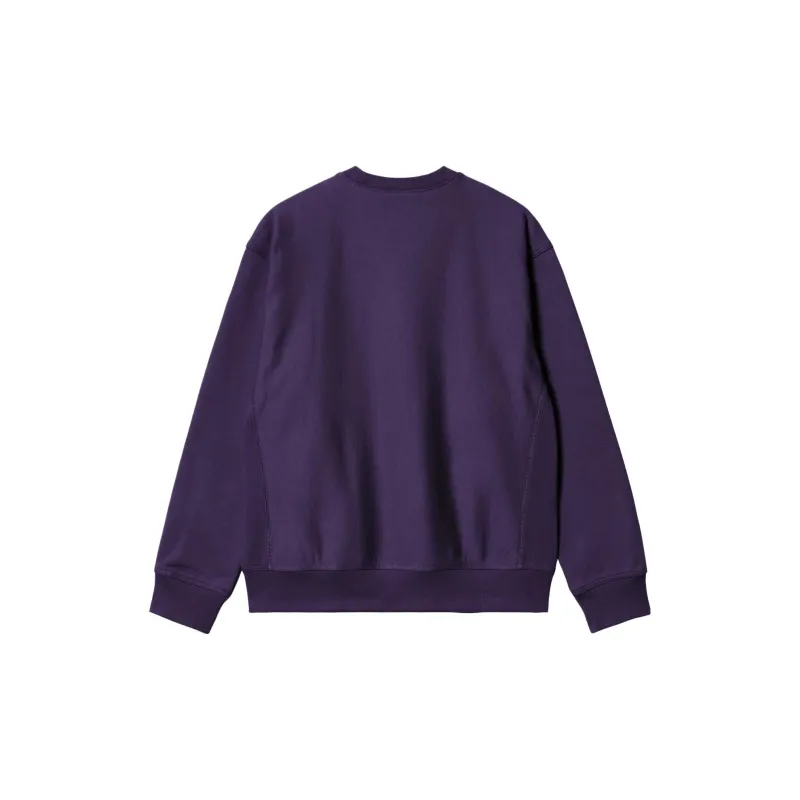 Carhartt WIP American Script Sweatshirt Men's Purple-1