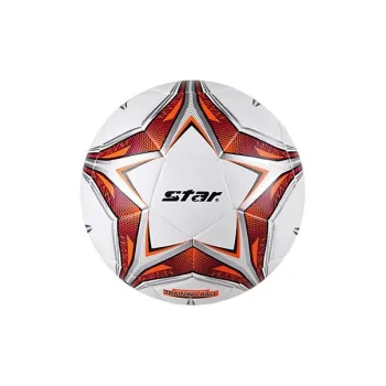 Star Size 4 Soccer PU Seamless Thermal-bonding Kids' White Red