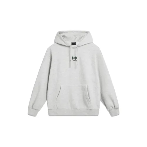 LINING Sports Life Collection Sweatshirts Unisex Heather Gray Deep Antarctic Gray