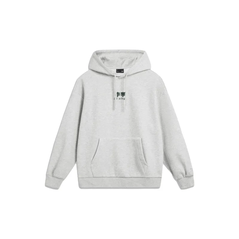LiNing Sports Life Collection Sweatshirt Unisex Heather Gray Dark Antarctic Gray-1