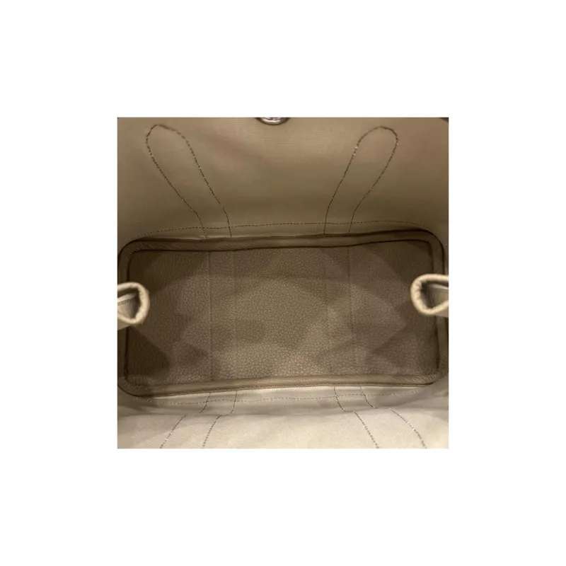 HERMES Garden Party Canvas With Leather Canvas Bag Garden Bag Handbag Unisex Concrete Gray With Marl Beige-2