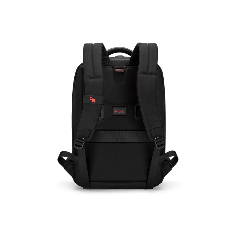 OIWAS Fabric Travel Backpack Laptop Bag Regular Unisex Black-5