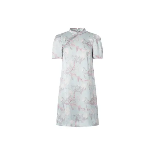 JZ. ANNAKRO Short-Sleeved Dresses Women's Floral Pink/Blue