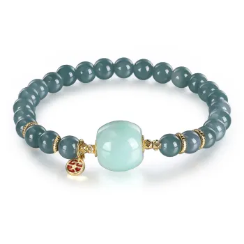 Cuiya Golden Building Glutinous Jade Jadeite Bracelets Unisex