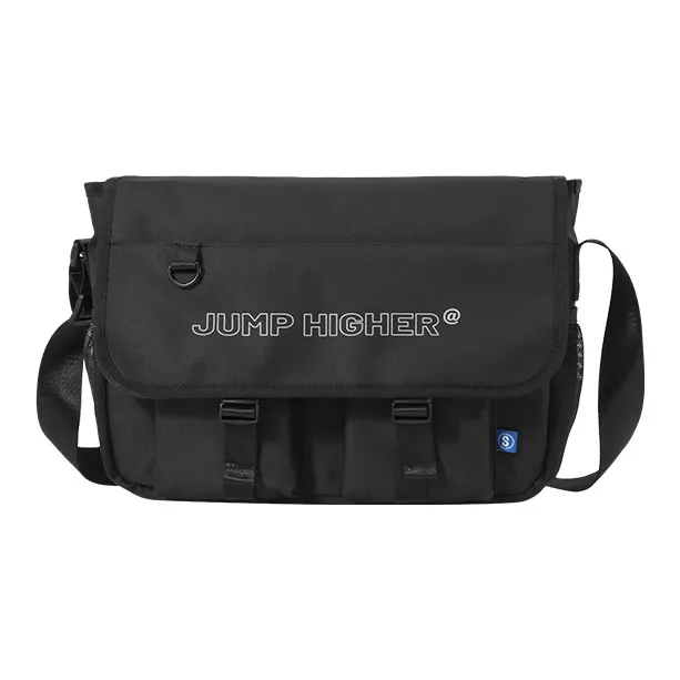 SEM/R Fabric Crossbody Bag, Messenger Bag, Shoulder Bag, Crossbody Bag Medium Size Unisex Raw White/Ecru/Black-5