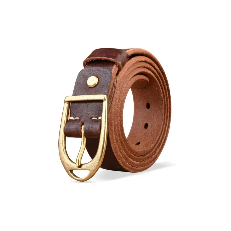 JEEP SPIRIT Vintage Casual Leather Belts Men's Width  3.8cm-3