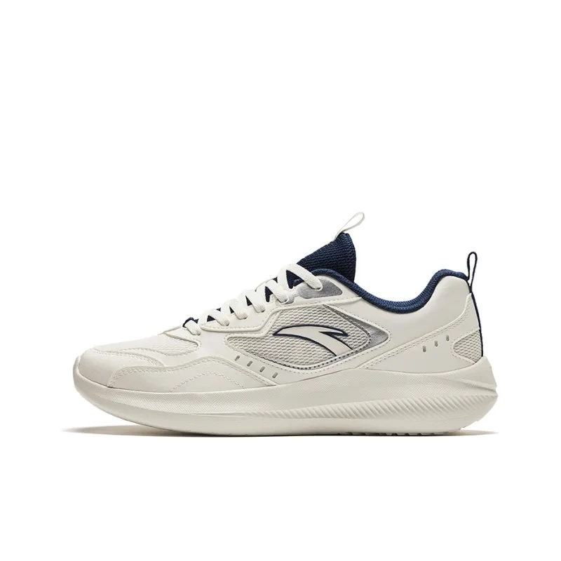 Anta Durable Breathable Low Top Casual Running Shoes Men's White-0