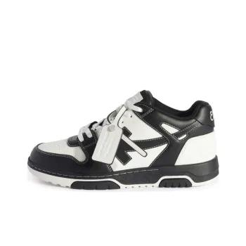 OFF WHITE Out Of Office Ooo Low Tops Logic Logo Black White