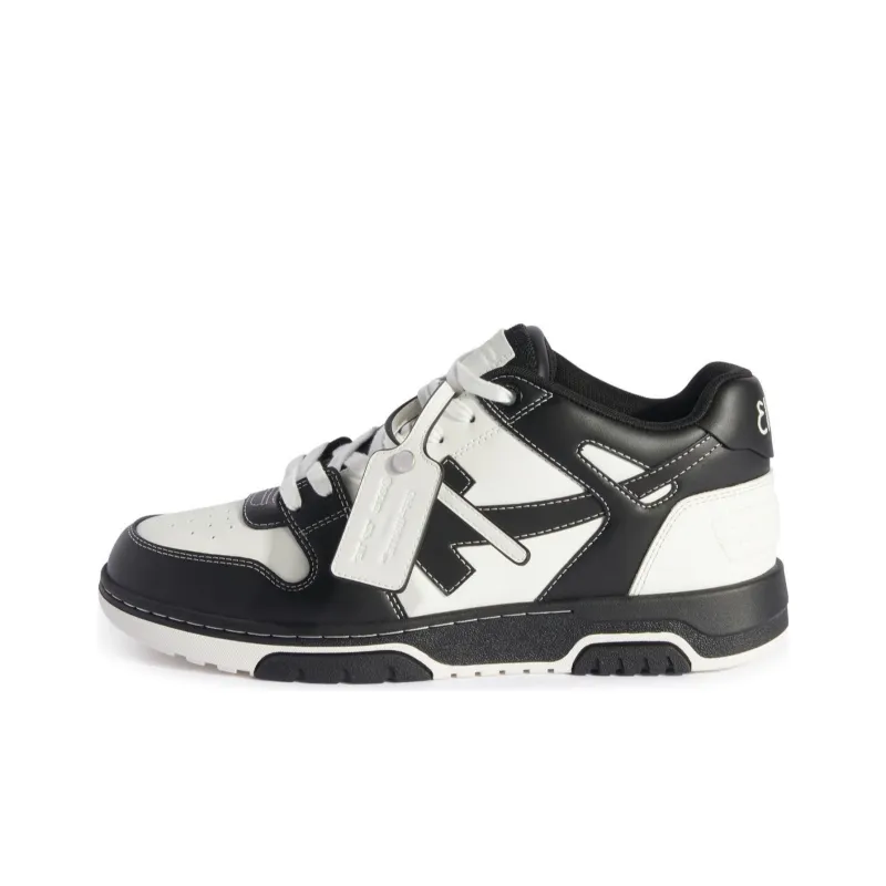 OFF WHITE Out Of Office Ooo Low Tops Logic Logo Black White-0