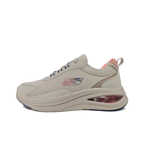 Skechers Cushioned Slip Resistant Low Top Casual Running Shoes Women's Beige