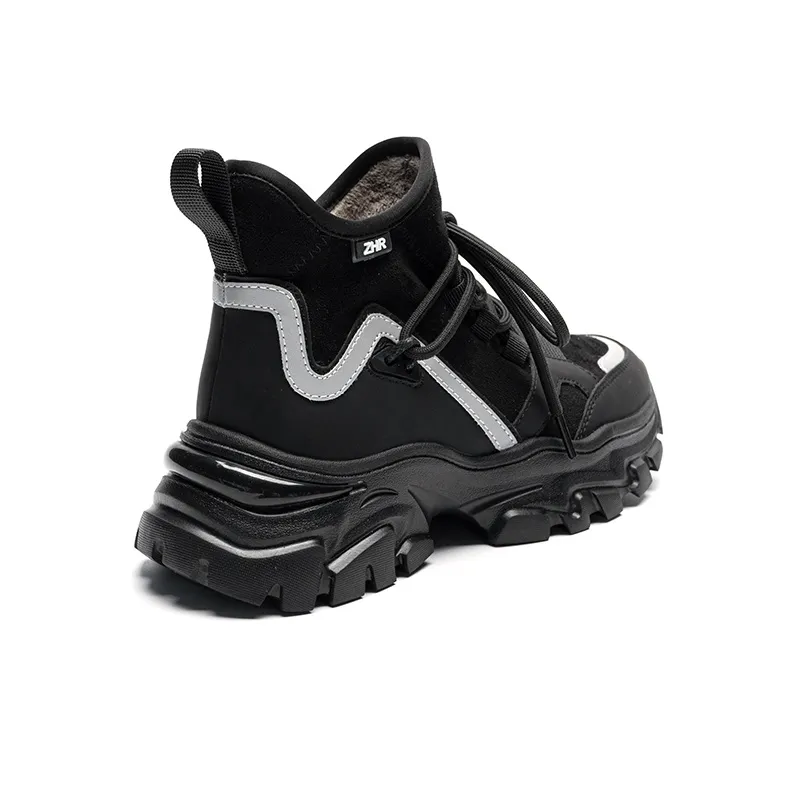 ZHR High-Top Chunky Sneakers 5cm Women's Black-3