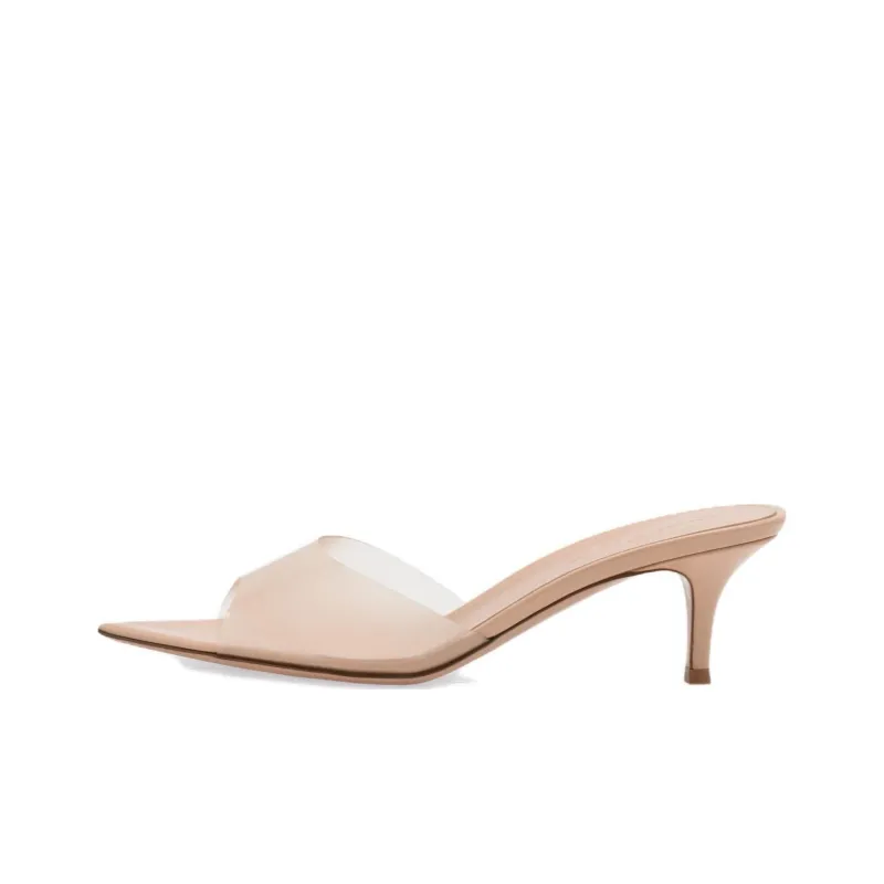 GIANVITO ROSSI Rubber Sole Quick Dry Slide Slippers Women's Pink-0