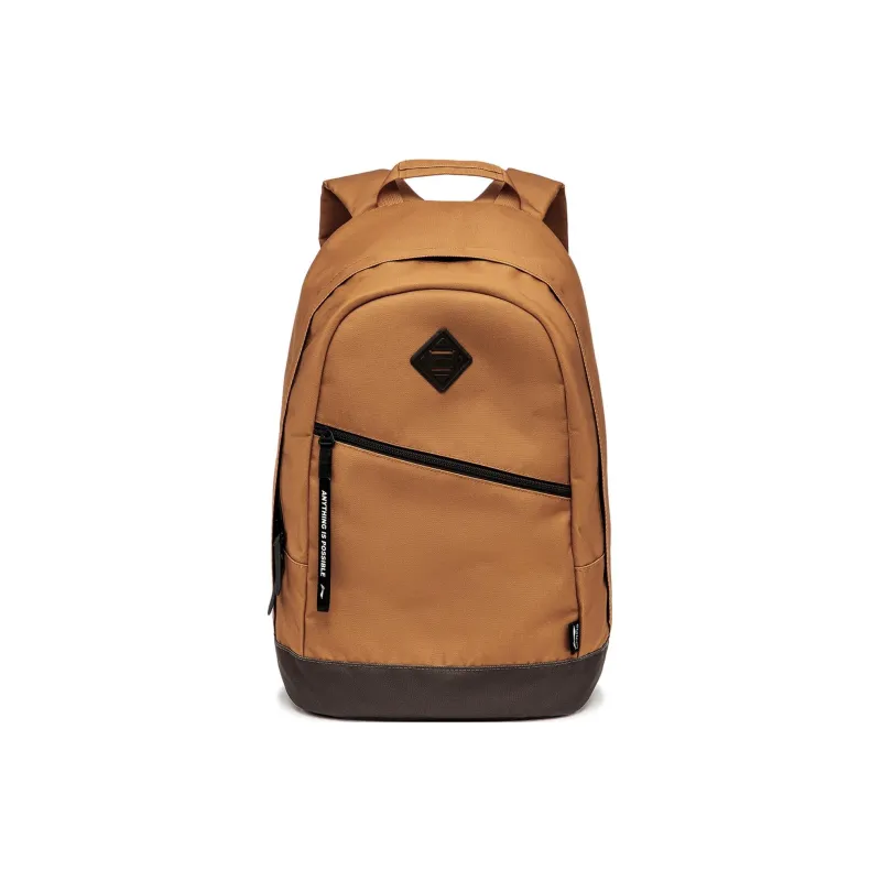 LiNing Sports Life Collection Polyester Sports Backpack Unisex Blazing Sand Yellow-0