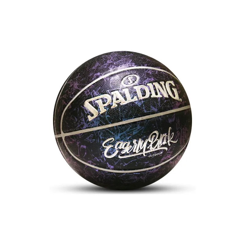 SPALDING PU Basketball Black Purple Size 7 Competition Unisex-2