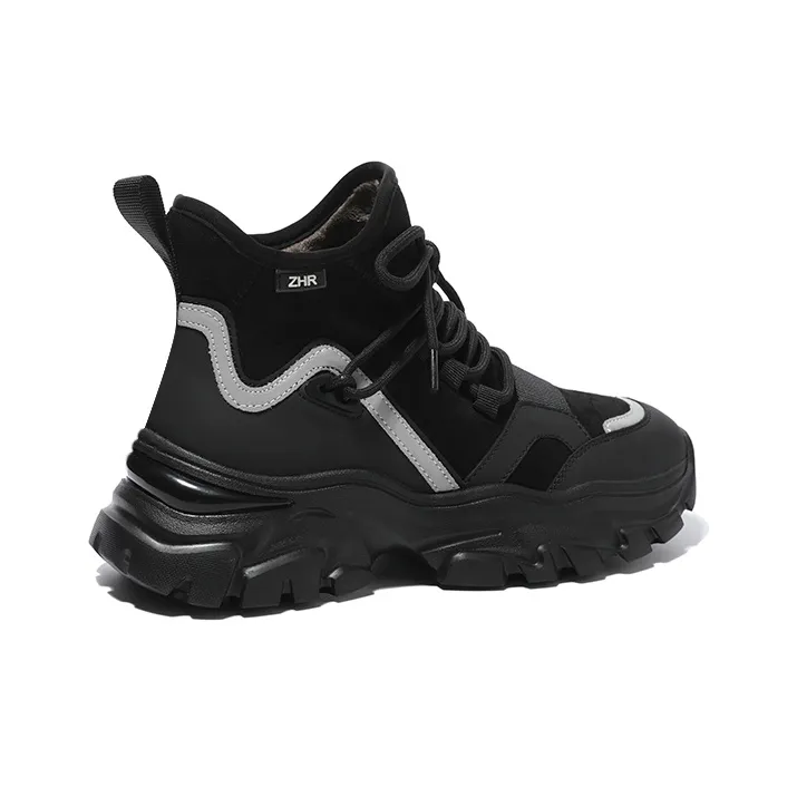 ZHR High-Top Chunky Sneakers 5cm Women's Black-9