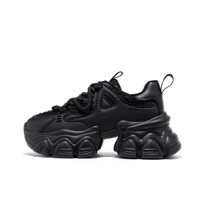 A02 Toby Black Low-Top Chunky Sneakers Women's-0
