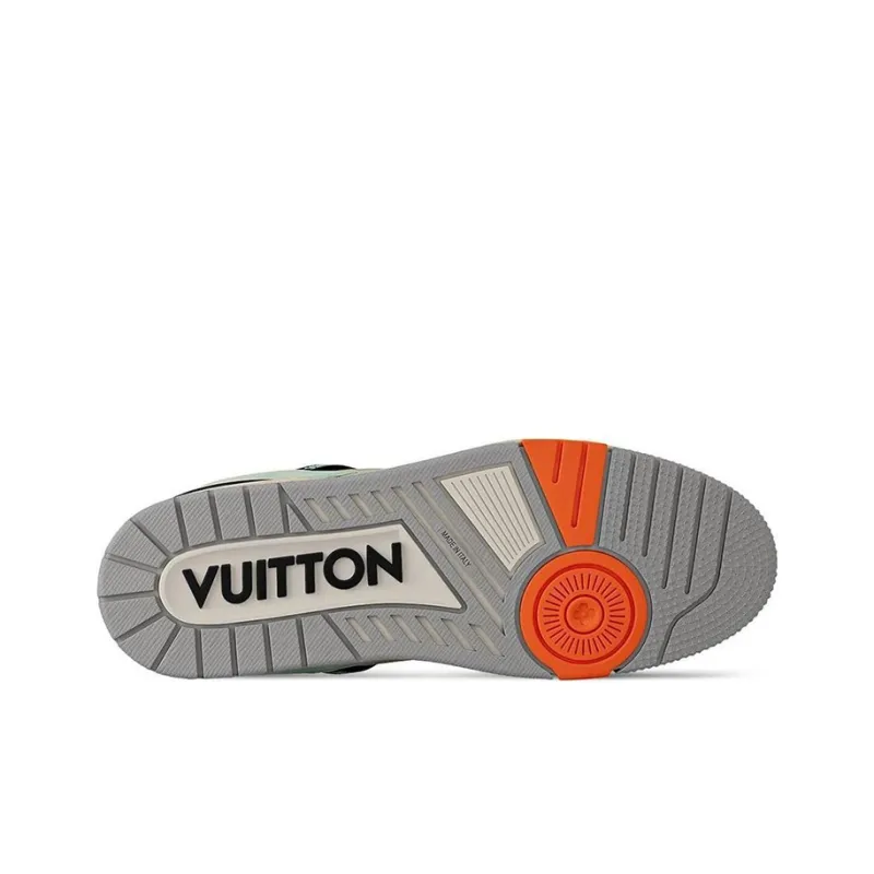 LOUIS VUITTON Trainer Low Top Skateboard Shoes Unisex Pink Green Black-4