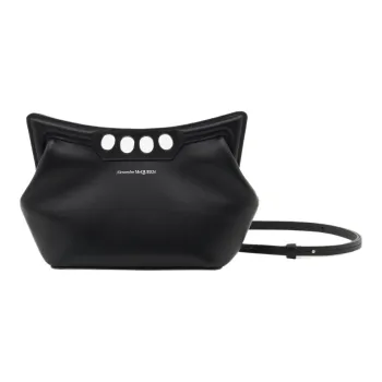 Alexander McQueen Peak Cow Leather Shoulder Bag Crossbody Bag Mini Women's Black