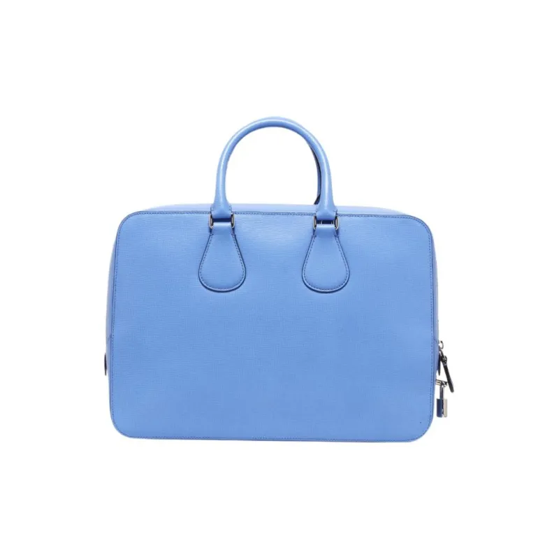 BALLY Genuine Leather Handbag Regular Women's Blue-2
