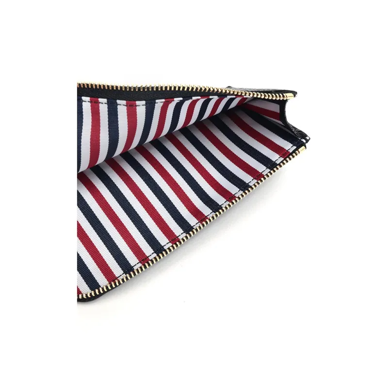 THOM BROWNE Pebbled Half Zipped Around Wallet-4