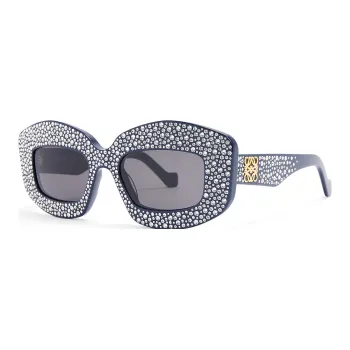 LOEWE Acetate Irregular Shape Sunglasses Women's Blue