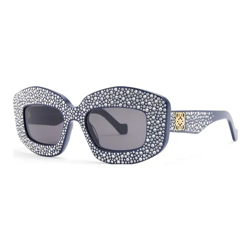 LOEWE Acetate Irregular Shape Sunglasses Women's Blue