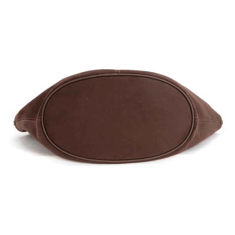 VENOF Matte Cowhide Leather Shoulder Bag Large Size Women's Sand Velvet Brown/Dense Mist Coffee-12