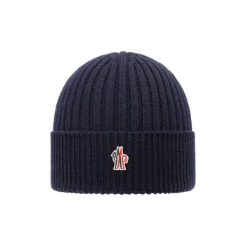 Moncler Logo Embroidered Beanie