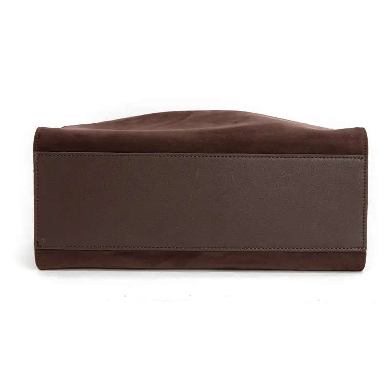 VENOF Cow Leather Shoulder Bag Crossbody Bag Handbag Medium Size Women's Toraja Brown/Manting Coffee-12