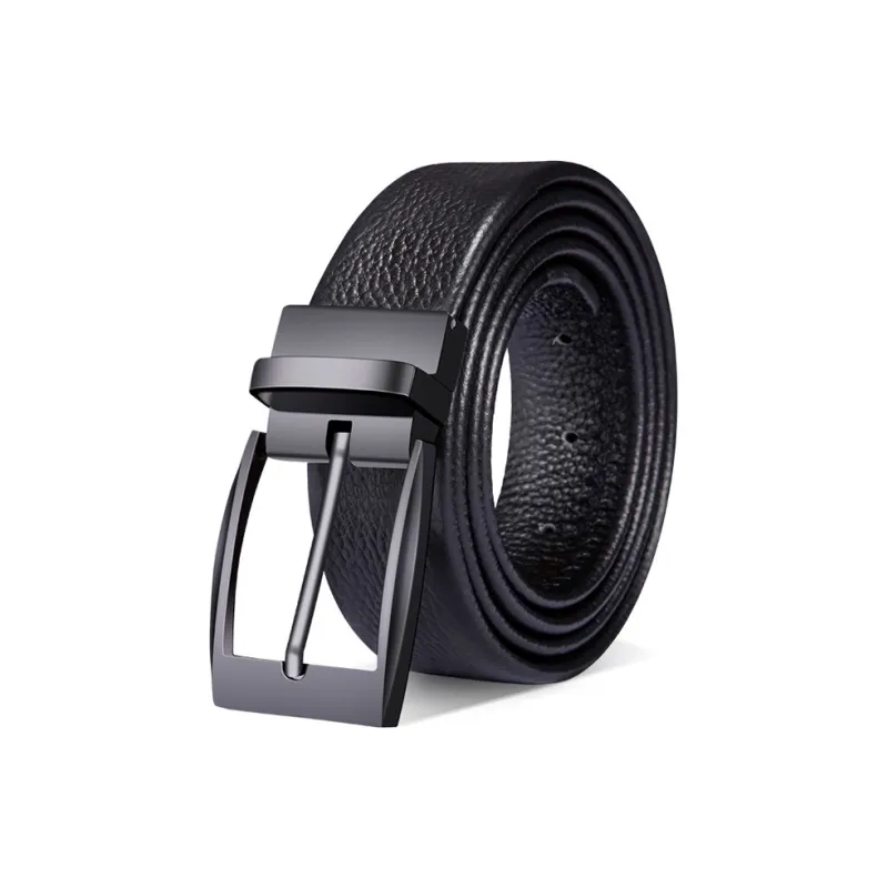 PISHUSHU Youth Casual Shoes Leather Belts Men's Width  3.5cm-0