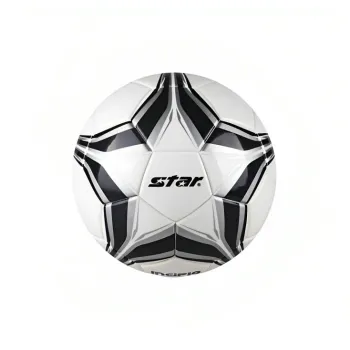 Star Size 4 Soccer PU Seamless Thermal-bonding Kids' White Black