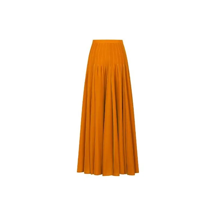 DIOR SS24 Casual Long Skirt Women's Orange-1