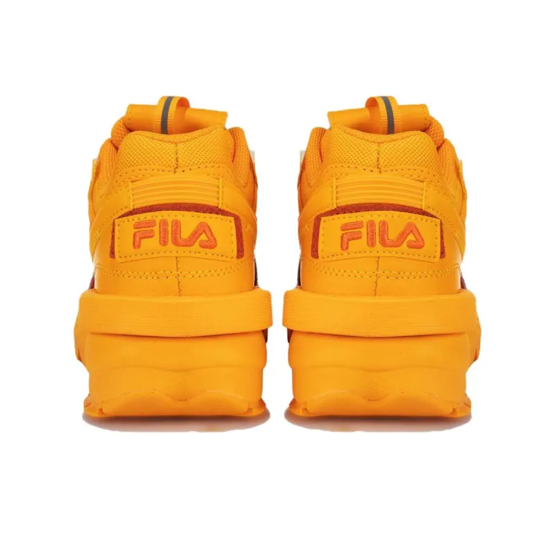 FILA Disruptor 2 Anti-Slip And Wear-Resistant Breathable Low-Top Tennis Shoes Women's Yellow-3