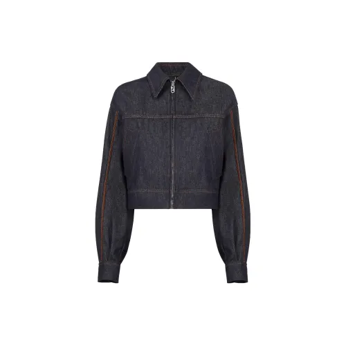 FENDI Denim Jackets Women's Blue