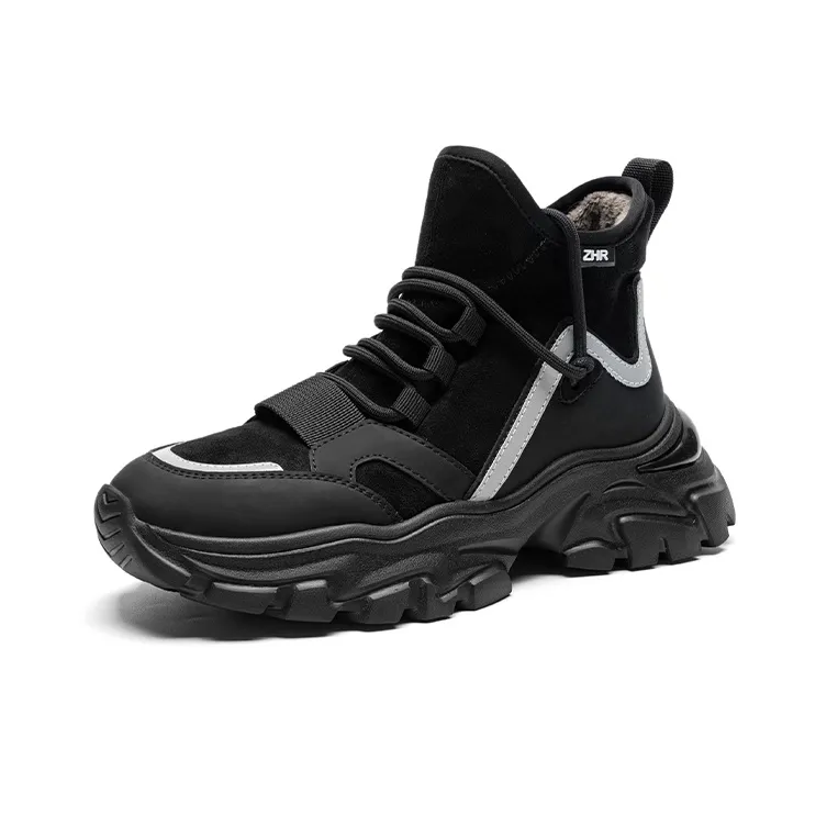 ZHR High-Top Chunky Sneakers 5cm Women's Black-2