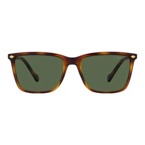 VOGUE Injection Molding Irregular Shape Sunglasses Men's Brown