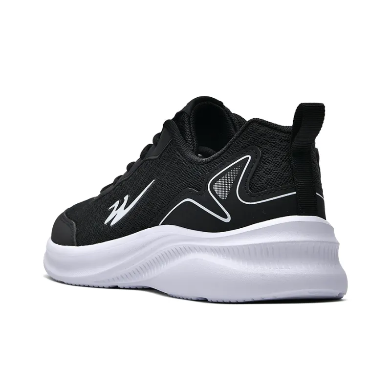 Binary Low Top Casual Running Shoes Men's Black White-2