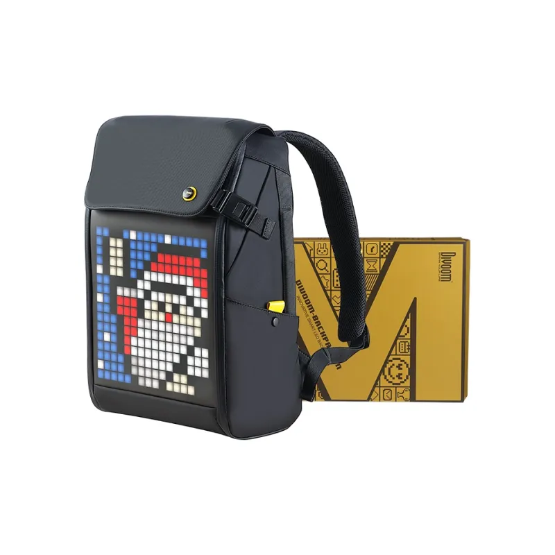 Divoom PU Backpacks Large Size Unisex Black-0