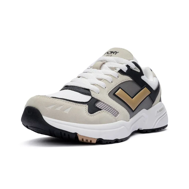 PONY MJ 72 Cushioned Slip Resistant Low Top Casual Running Shoes Unisex Beige Gray-1