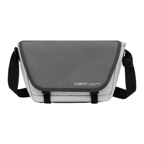 LINING Sports Life Collection Crossbody Bags Microcrystalline Gray With Asphalt Gray And Black