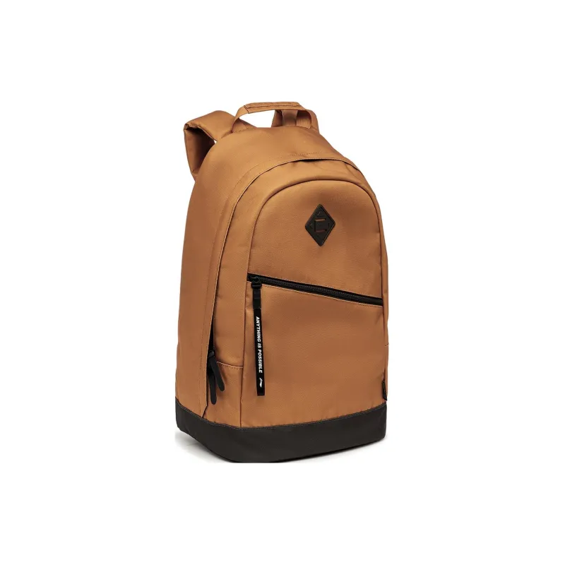 LiNing Sports Life Collection Polyester Sports Backpack Unisex Blazing Sand Yellow-1