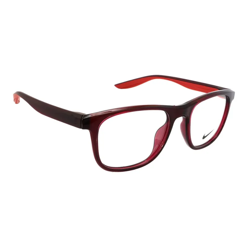 Nike Plastic Irregular Shape Eyeglass Frames Unisex Red-0