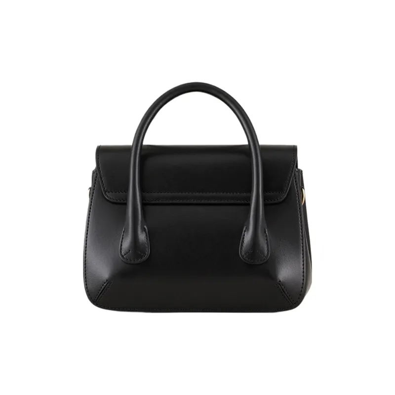 GIORGIO ARMANI Leather Handbag Small Size Women's Black-2