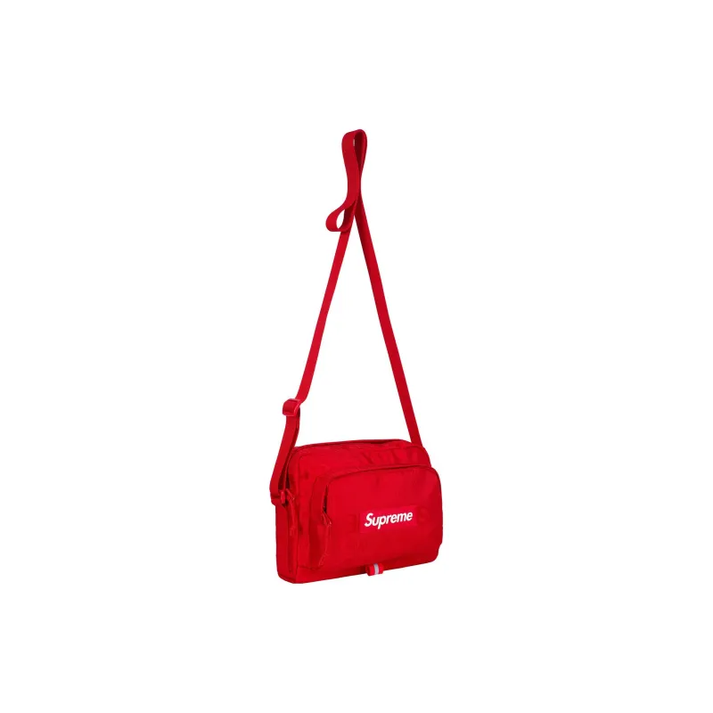 Supreme SS19 Nylon Crossbody Bag, Shoulder Bag Unisex Red-2