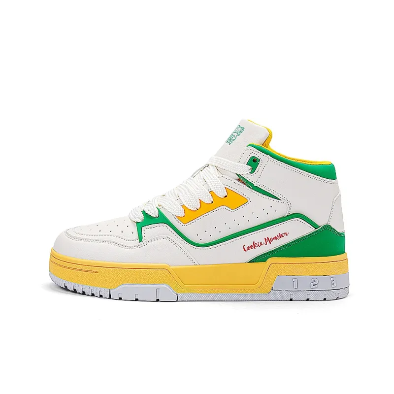SESAME STREET Cushioned Wear Resistant Lightweight Breathable Slip Resistant High Top Skateboard Shoes Unisex-18
